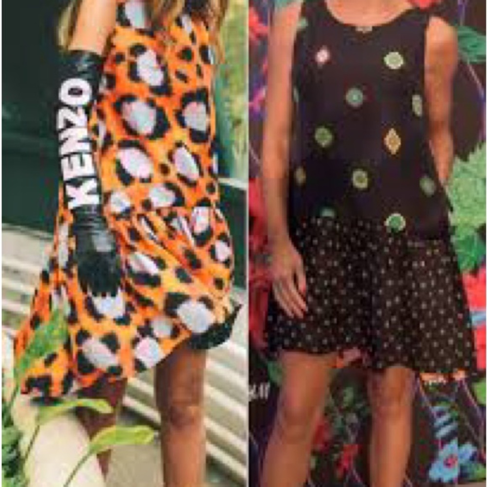 🐅Kenzo x H&M Reversible Silk Drop-Waist Dress – Size 10 (Two Dresses in One!) ✨
